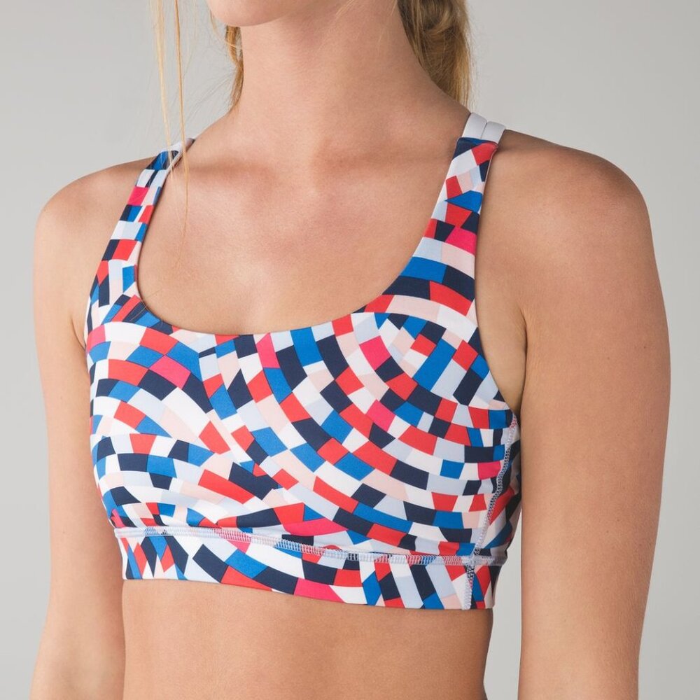 Lululemon Energy Bra Size 6 - Capoeira Multi / White